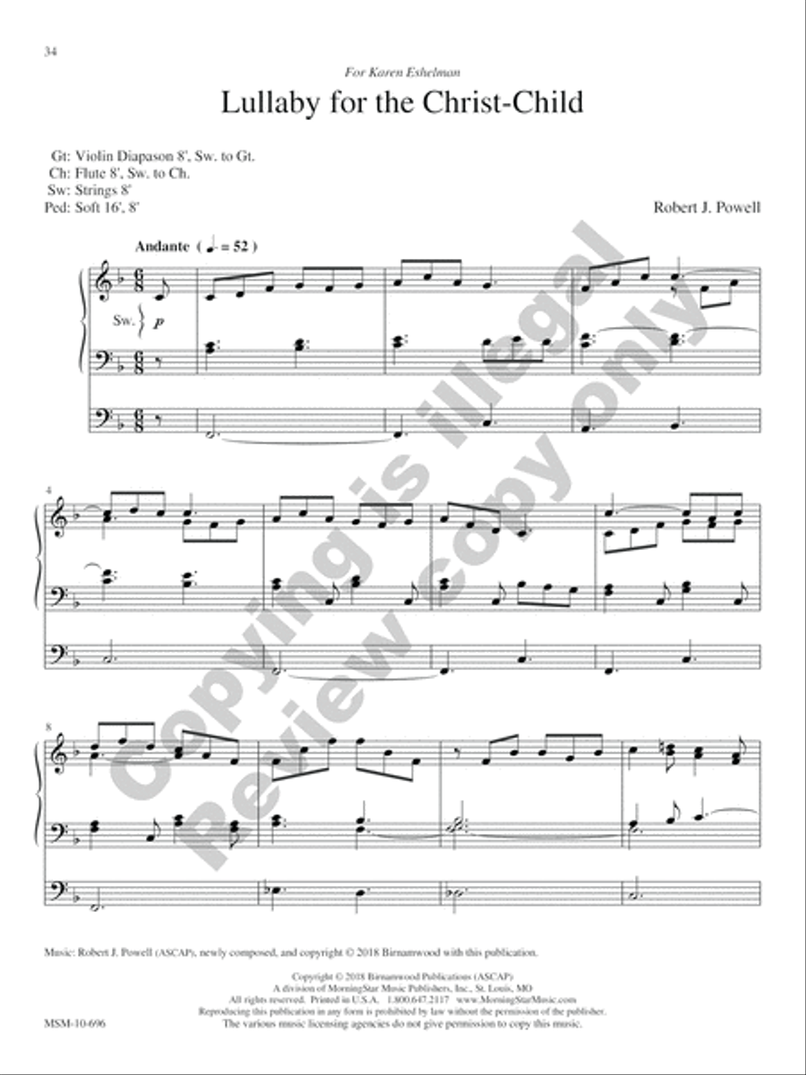 O for a Thousand Tongues: 12 Preludes and Postludes for the Church Year Organ scores gallery preview page 13