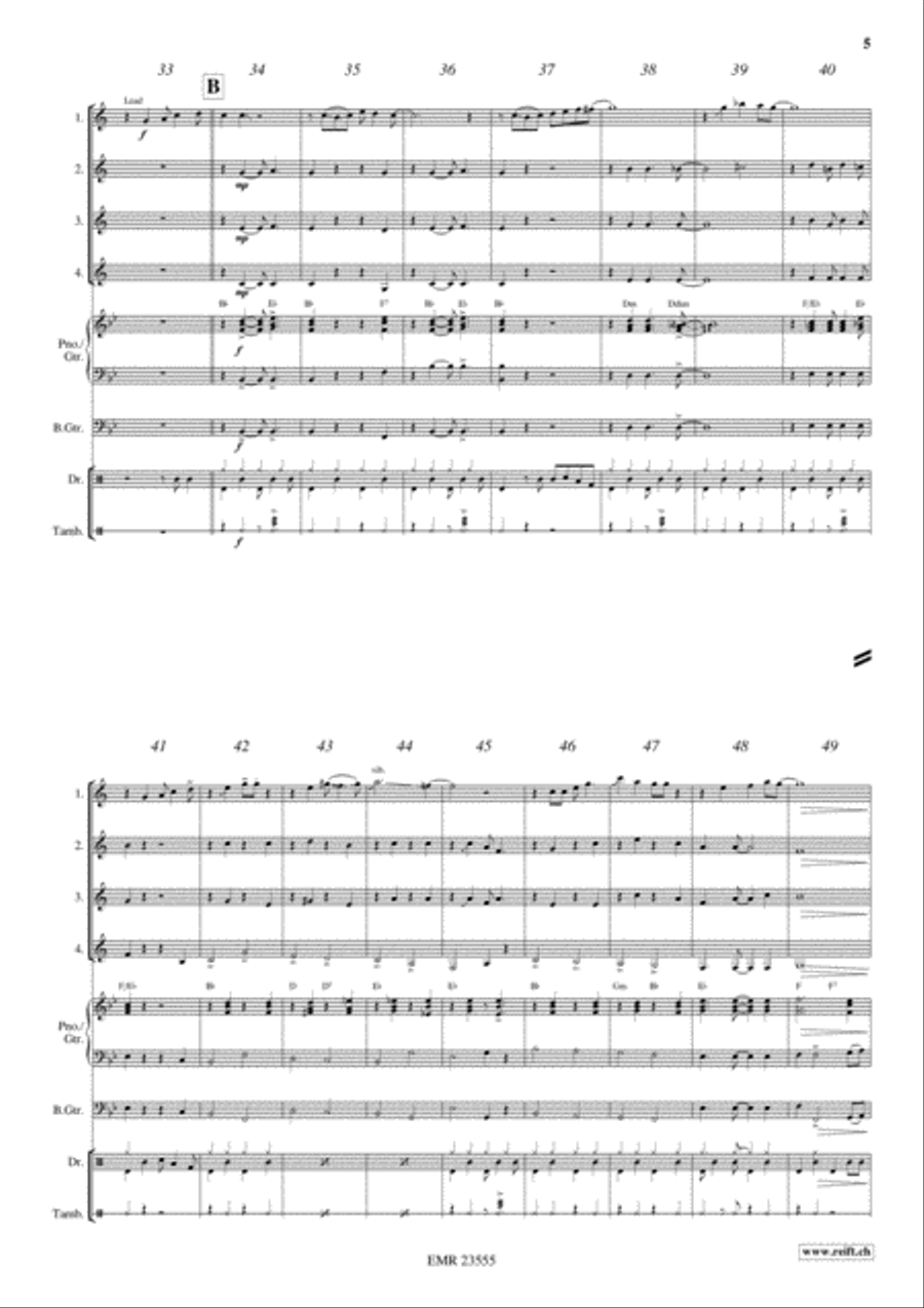 Gospel Time Euphonium Quartet scores gallery preview page 5
