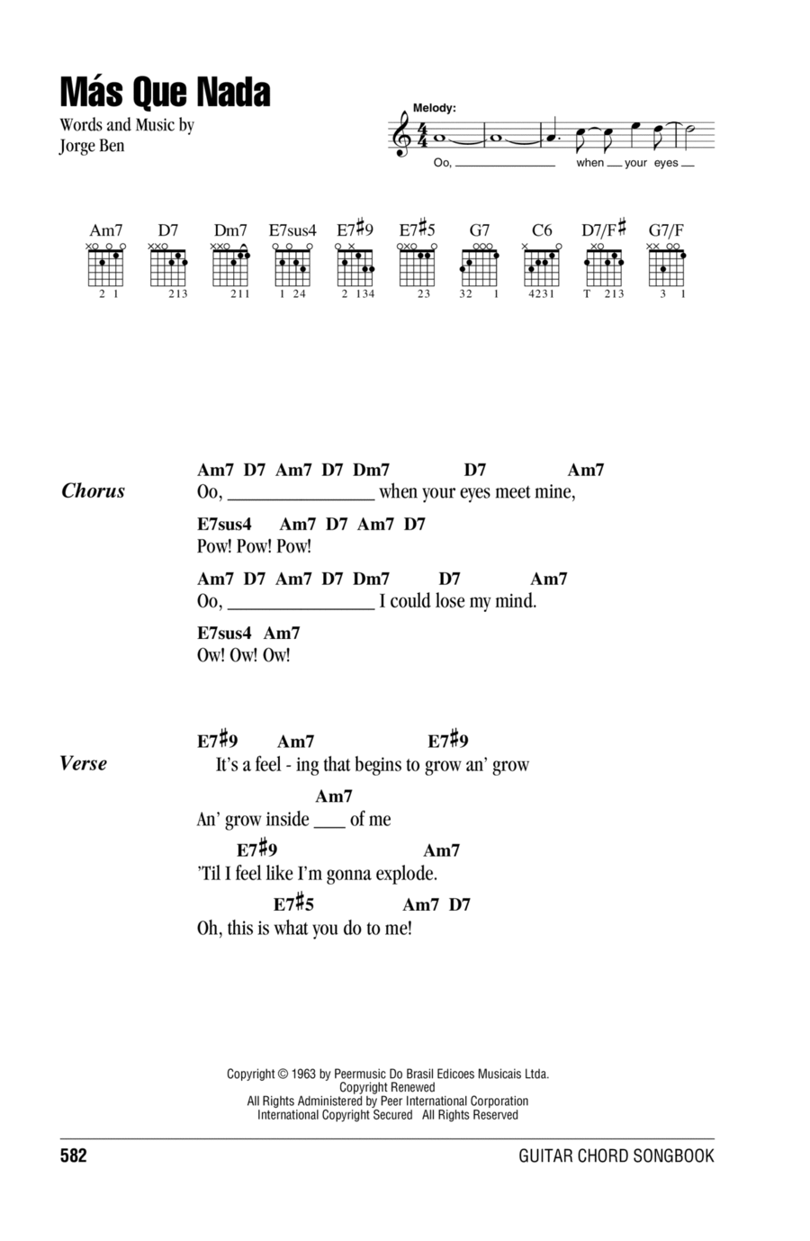 Mas Que Nada Acoustic Guitar scores gallery preview page 1