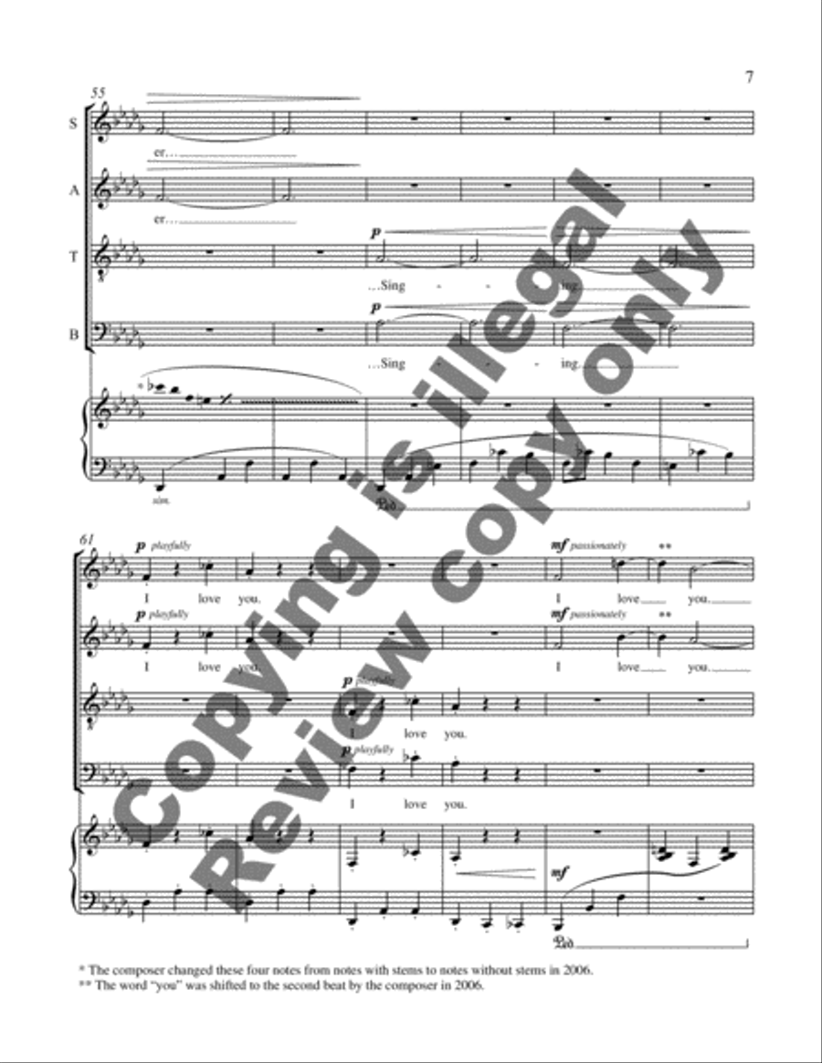 Harlem Night Song from Harlem Songs 4-Part scores gallery preview page 7