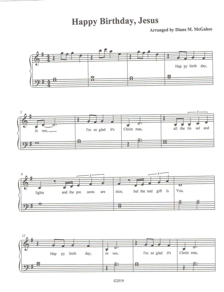 Happy Birthday Jesus Small Ensemble scores gallery preview page 1