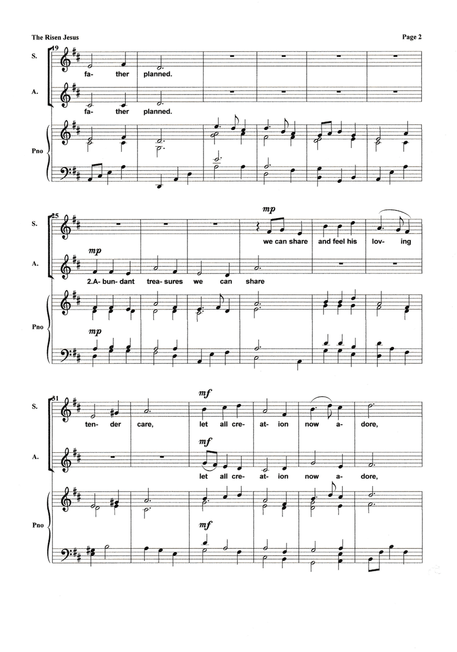 The Risen Jesus The Risen Jesus SA scores gallery preview page 3