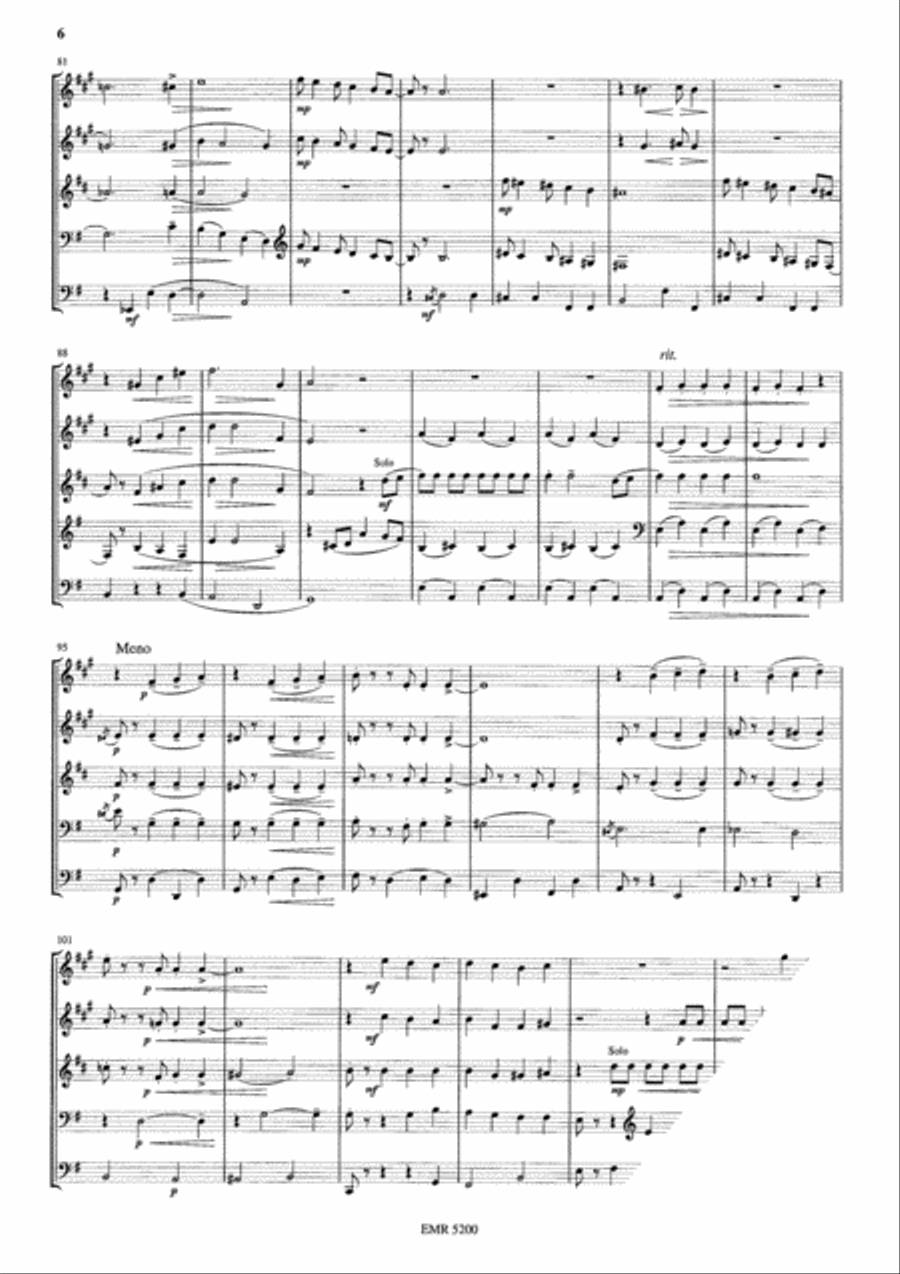 6 Songs Brass Quintet scores gallery preview page 7