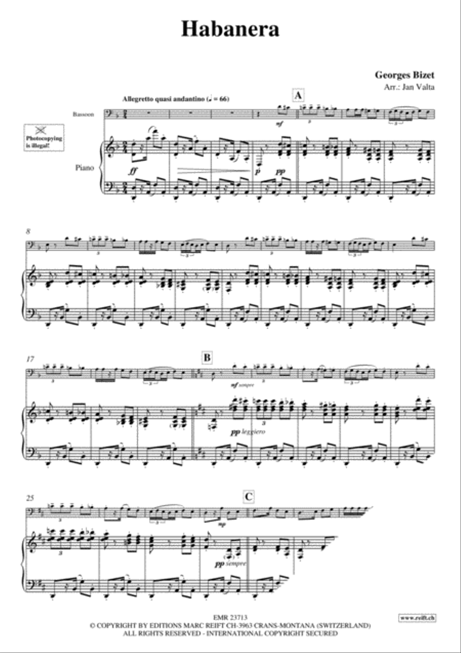 Habanera Bassoon Solo scores gallery preview page 3