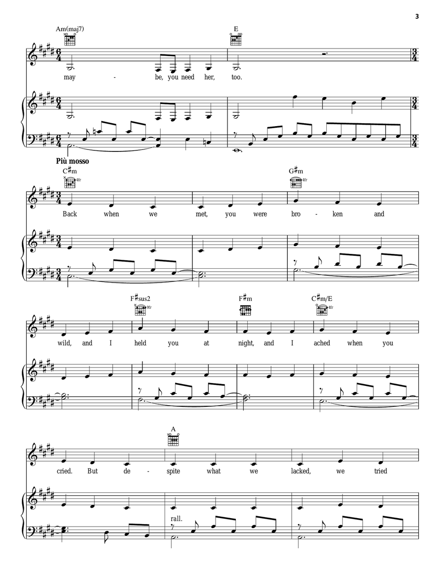 Maybe (from Miss Saigon) Maybe (from Miss Saigon) Piano, Vocal, Guitar scores gallery preview page 3