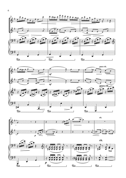 Second Nocturne arr. Two flutes and piano image number null