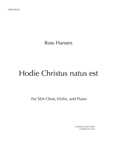 Hodie Christus Natus Est