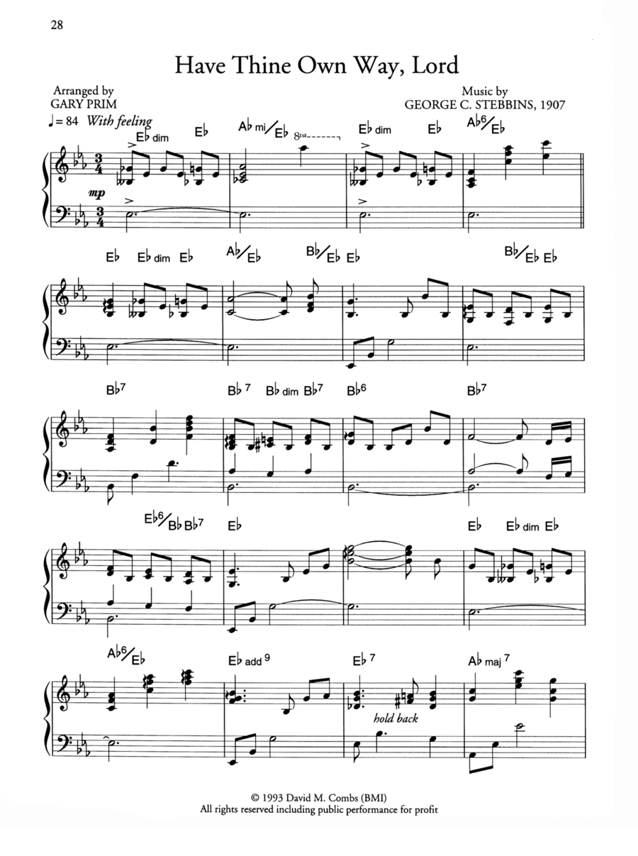 Have Thine Own Way, Lord Piano Solo scores gallery preview page 1