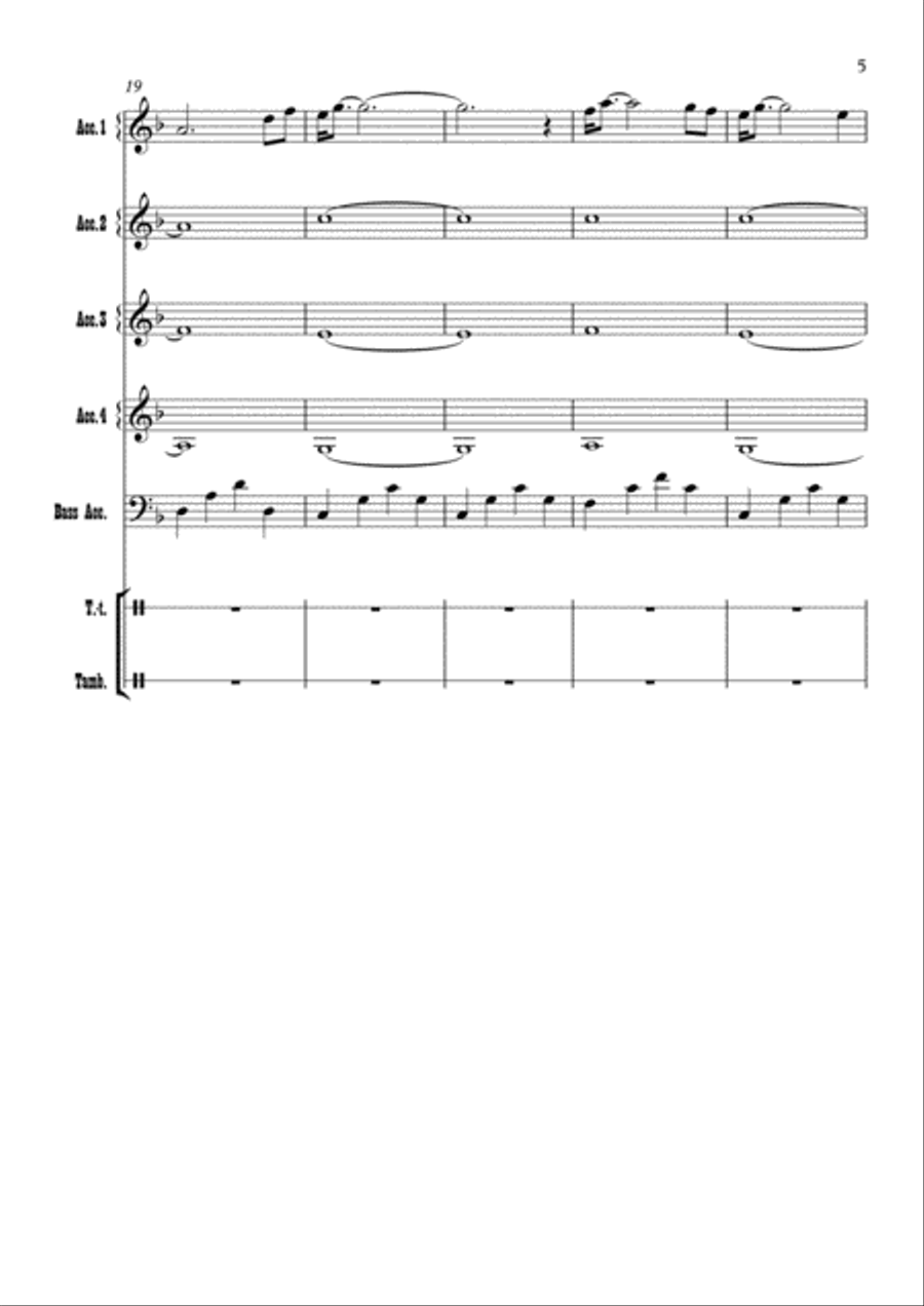 Last Of The Mohicans (main Theme) Large Ensemble scores gallery preview page 5