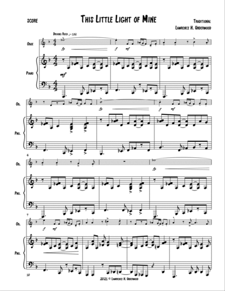 This Little Light of Mine for Oboe Piano scores gallery preview page 2