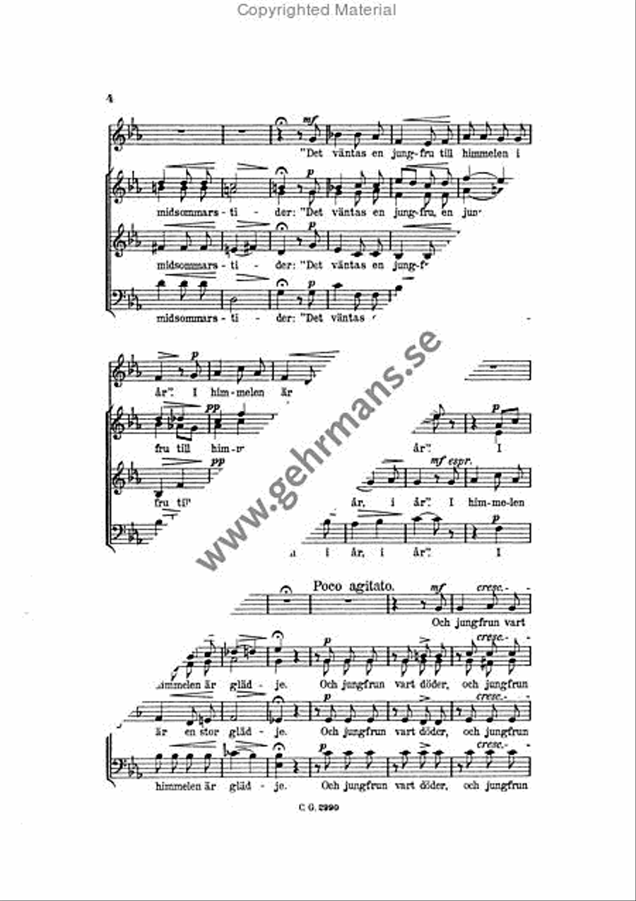 Duvans sang pa liljekvist Choir scores gallery preview page 4