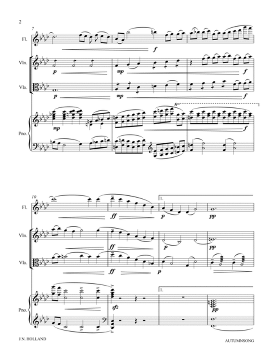 Autumnsong: Piece for Flute, Violin, Viola, and Piano image number null