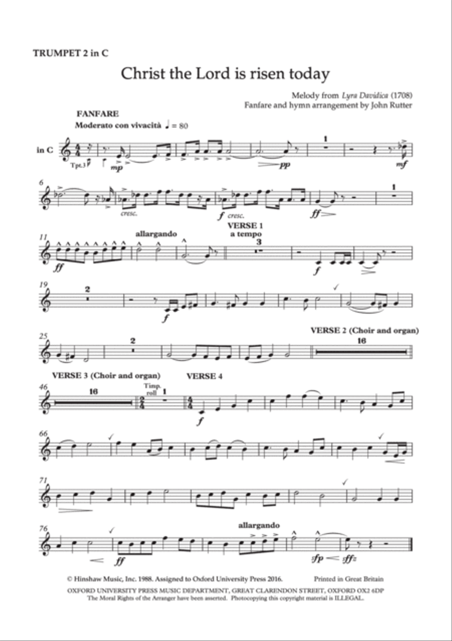 Christ the Lord is risen today 4-Part scores gallery preview page 3