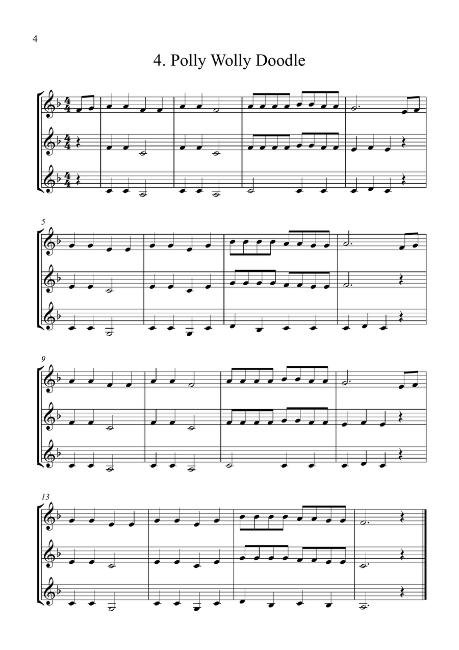 14 Easy Trios For Trumpet Trumpet Trio scores gallery preview page 4
