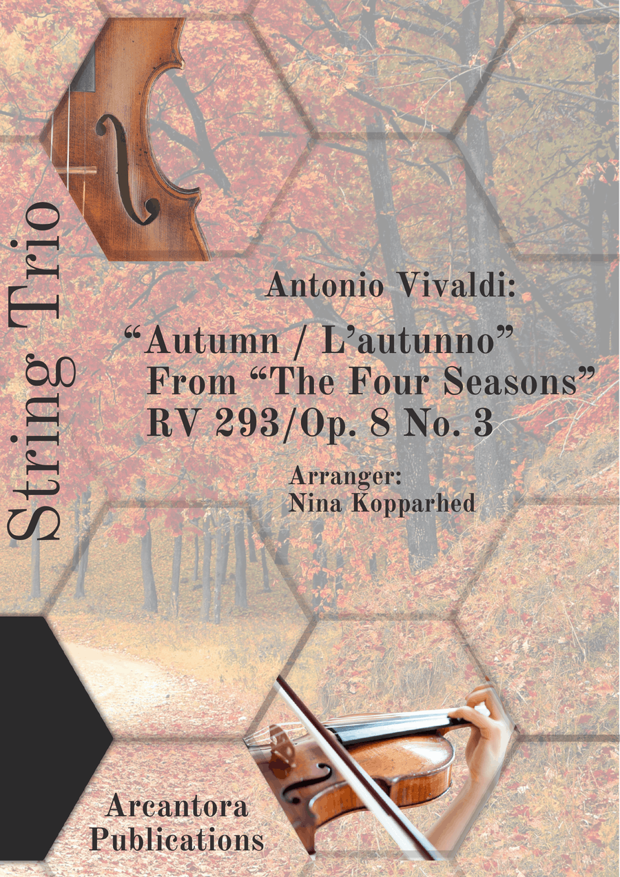 Vivaldi: Autumn (complete) for string trio String Trio scores gallery preview page 1