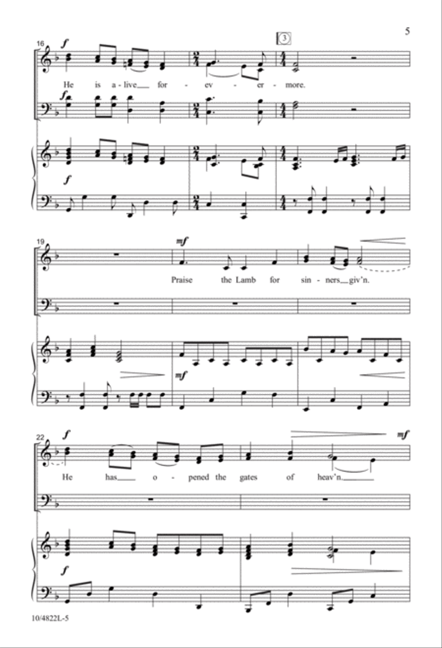 He Is Alive Forevermore He Is Alive Forevermore 4-Part scores gallery preview page 4