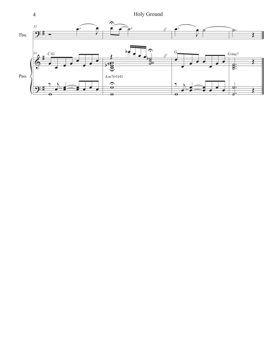 Holy Ground Piano scores gallery preview page 4