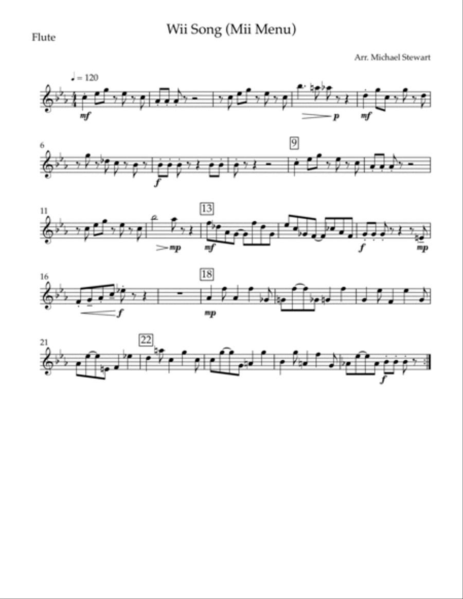 Mii Channel Theme Large Ensemble scores gallery preview page 4