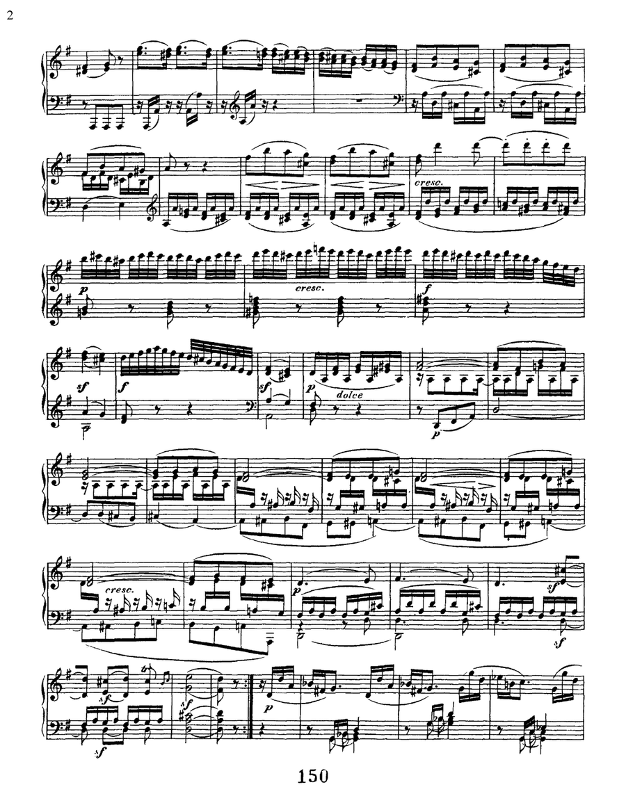 Sonata No. 10 In G Major, Op. 14, No. 2 Piano Solo scores gallery preview page 2
