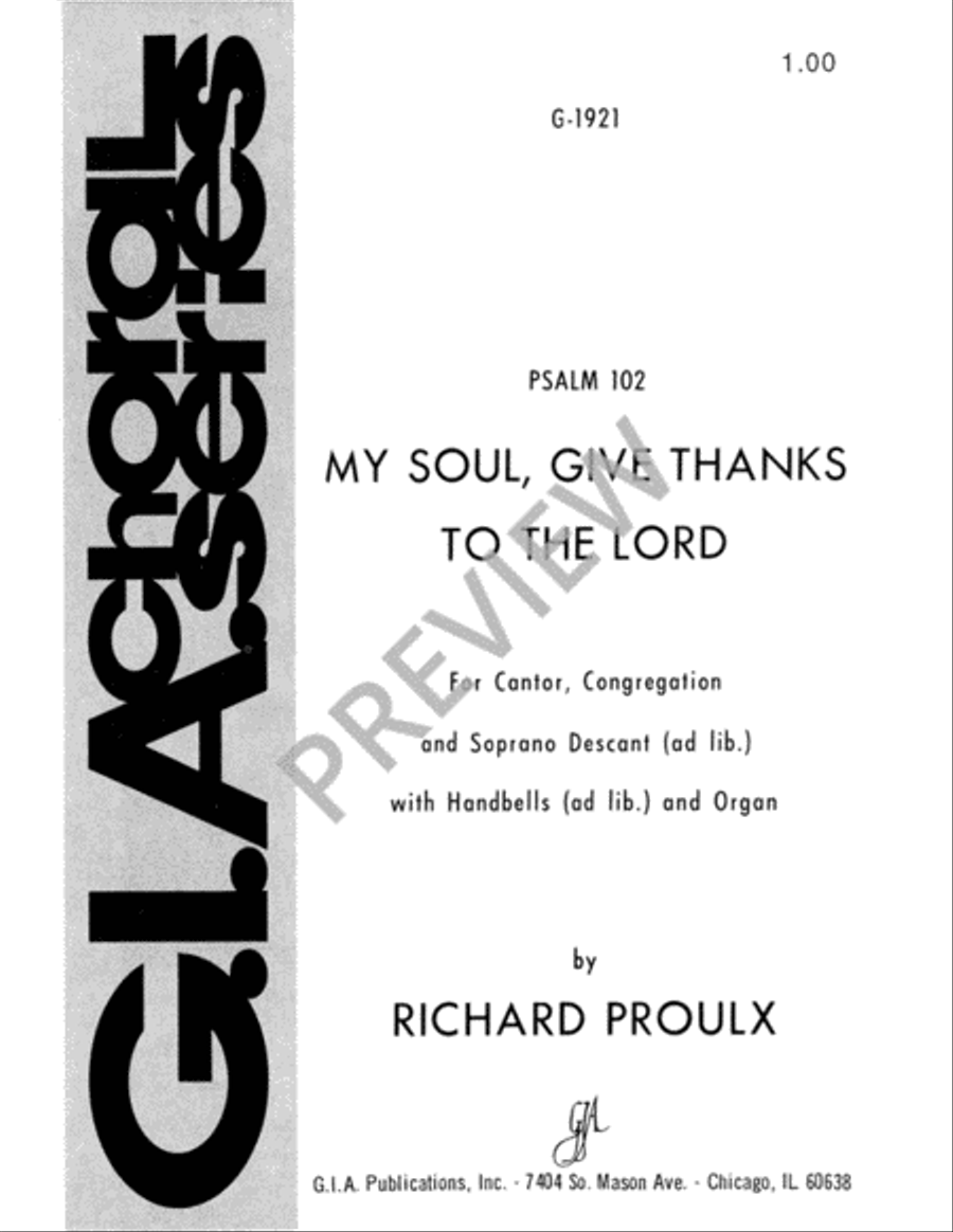 My Soul, Give Thanks to the Lord 4-Part scores gallery preview page 2