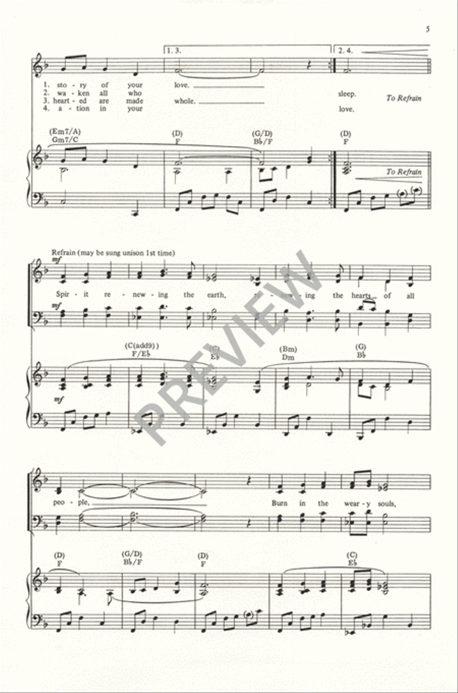 Spirit of God 4-Part scores gallery preview page 6