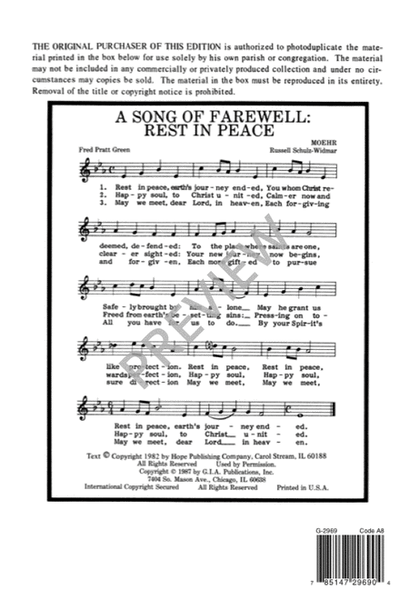 A Song of Farewell: Rest in Peace