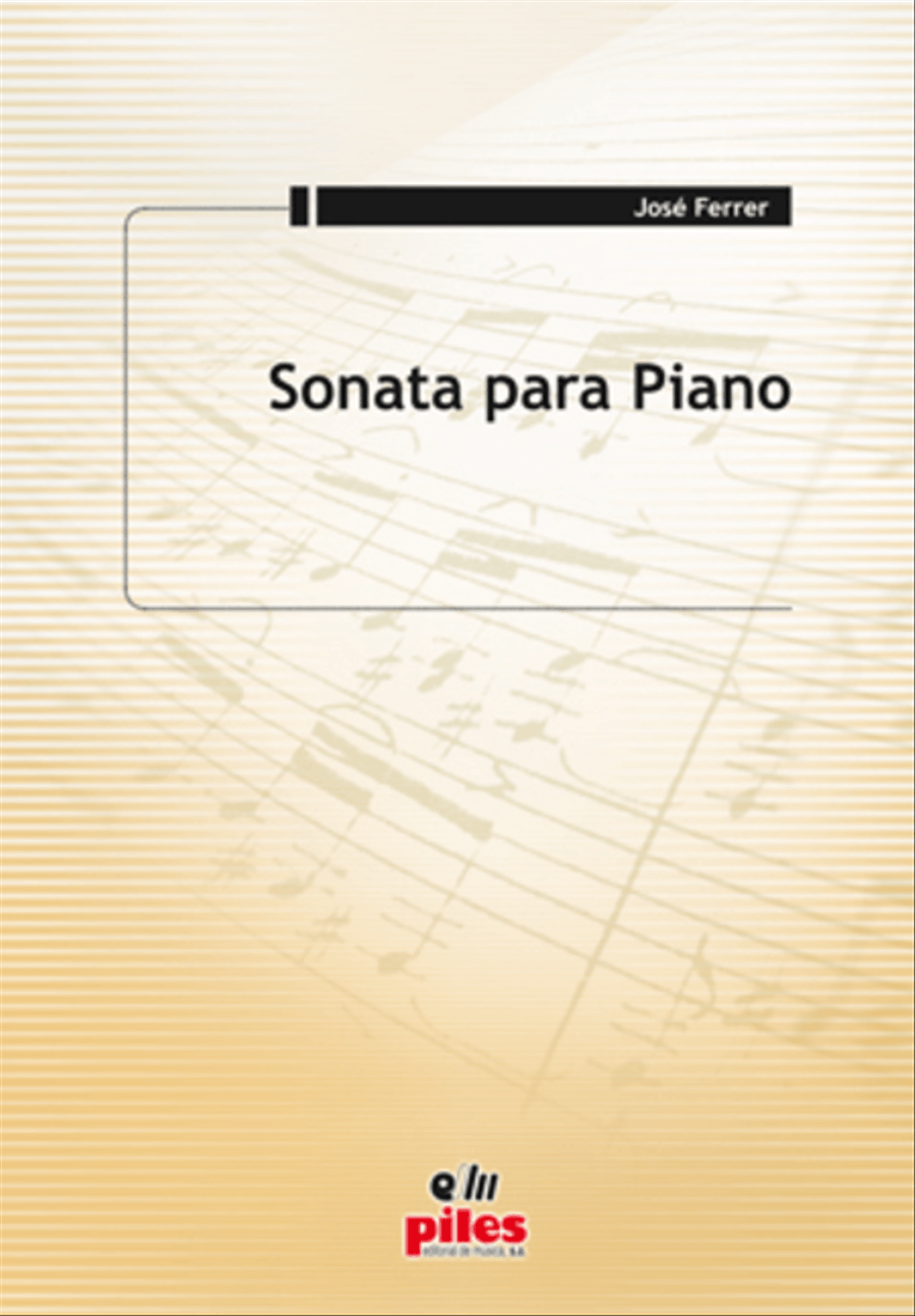Sonata para Piano de Jose Ferrer Piano Solo scores gallery preview page 1