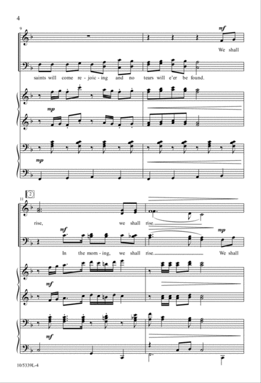 Hallelujah, We Shall Rise 4-Part scores gallery preview page 4