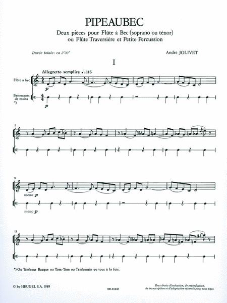 Pipeaubec (flute & Percussion)