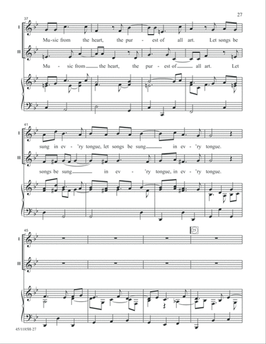 Bach for Young Voices 2-Part scores gallery preview page 27
