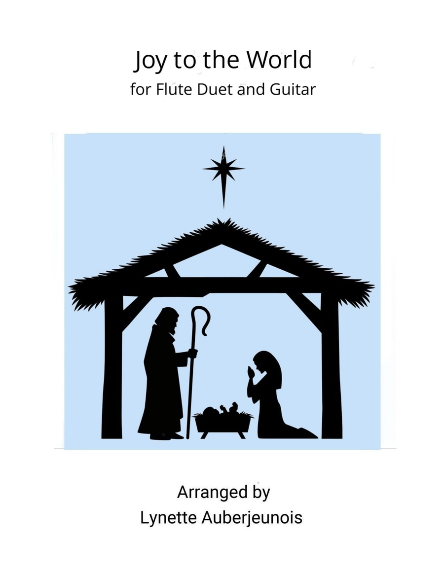 Joy to the World - Flute Duet with Guitar Chords Flute Duet scores gallery preview page 1