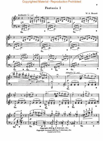 Fantasias and Rondos by Wolfgang Amadeus Mozart Piano Solo - Sheet Music