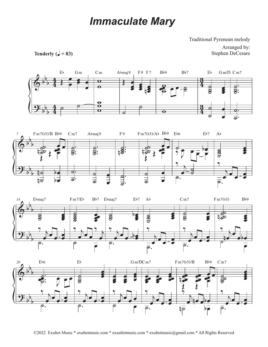 Immaculate Mary (Bb-Trumpet solo and Piano) B-Flat Trumpet scores gallery preview page 6