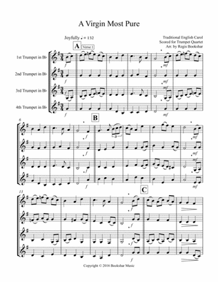 A Virgin Most Pure (F) (Trumpet Quartet)