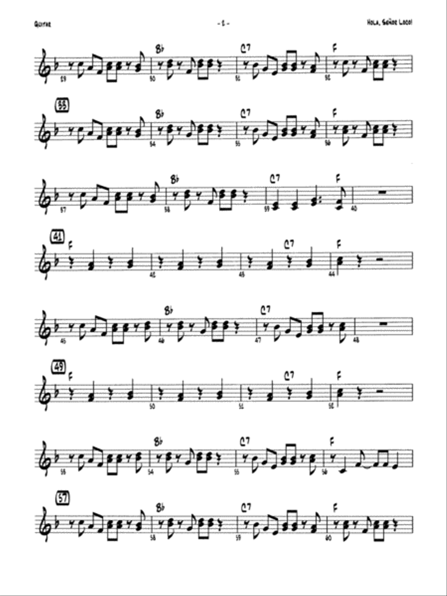 Hola, Señor Loco!: Guitar Jazz Ensemble scores gallery preview page 2