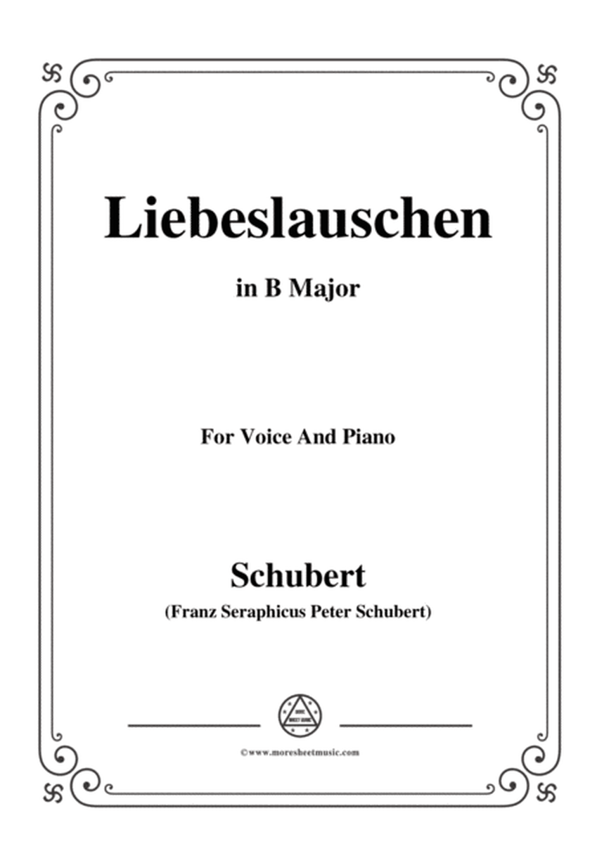 Schubert-Liebeslauschen(The Maiden's Serenade),D.698,in B Major,for Voice&Piano image number null