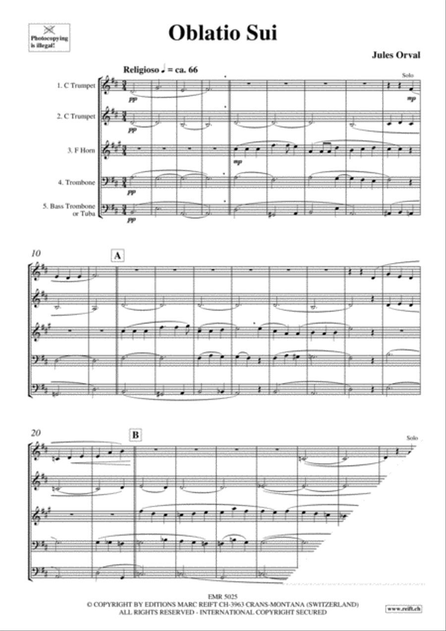 Oblatio Sui Oblatio Sui Brass Ensemble scores gallery preview page 3