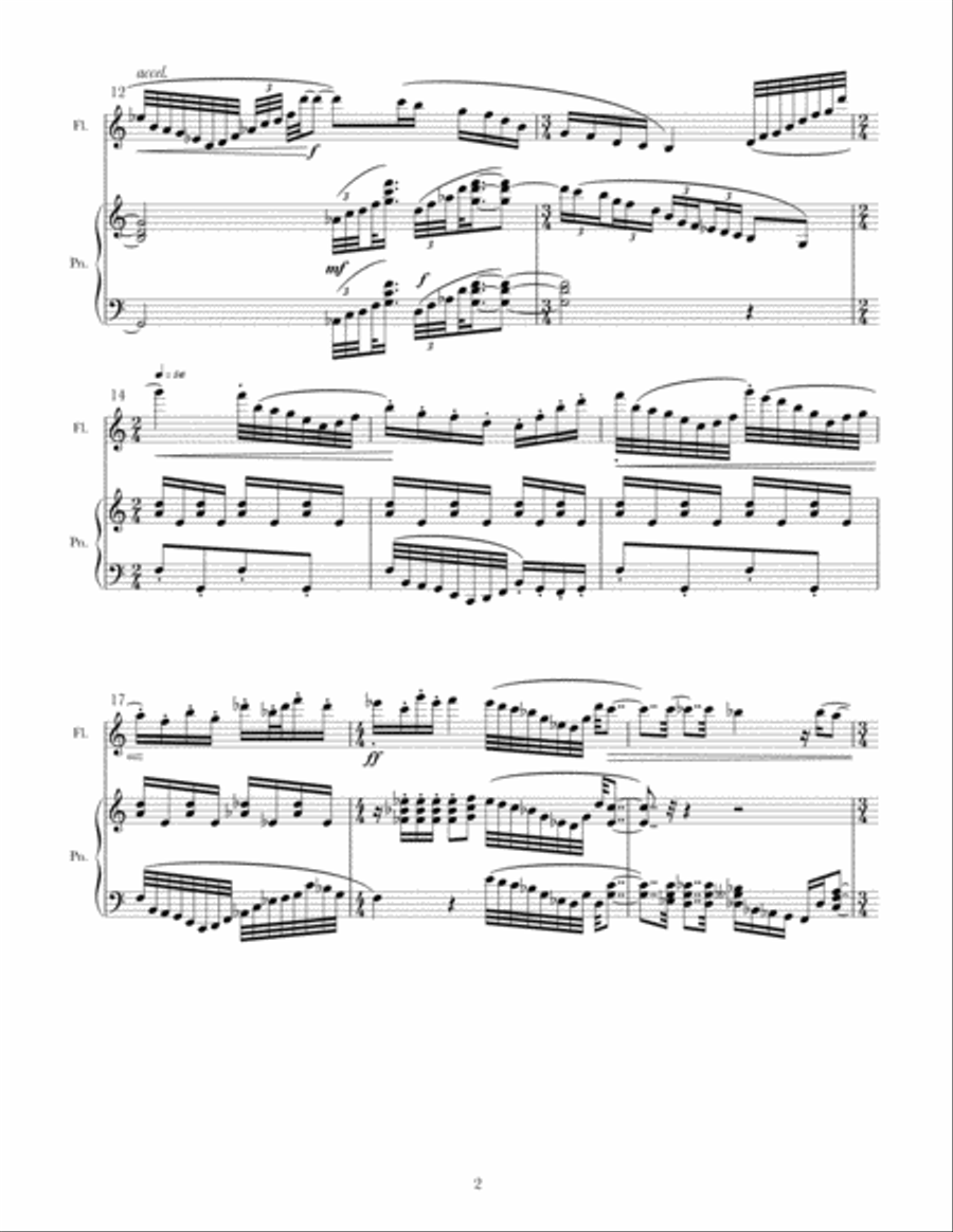 Nocturnal Dialogues for Flute and Piano Woodwind Duet scores gallery preview page 3