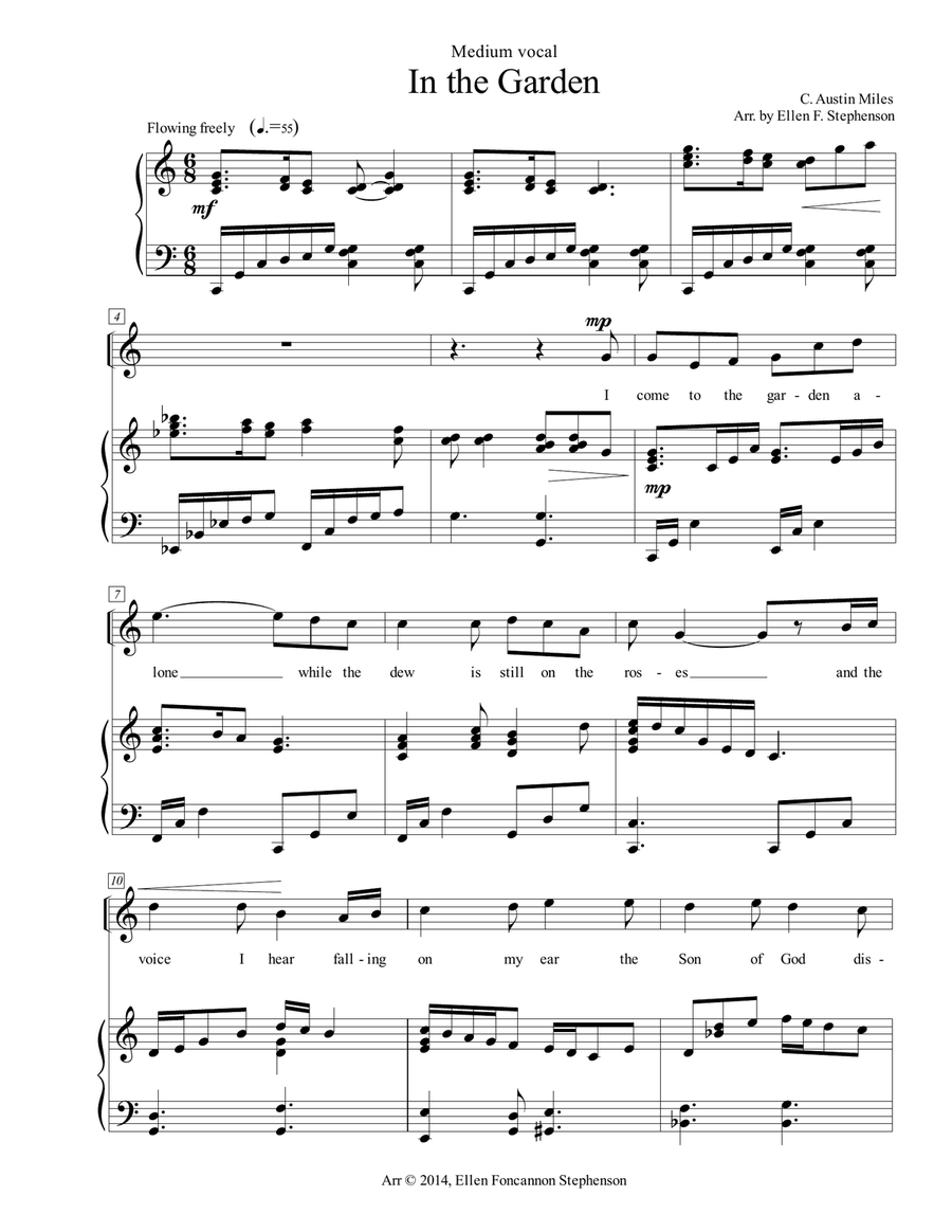 In the Garden (voice and piano) Voice Solo scores gallery preview page 1