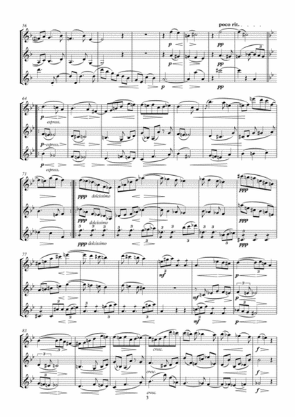 Zweites Terzett Op. 61 No. 2 arr. flute, altoflute and bassflute