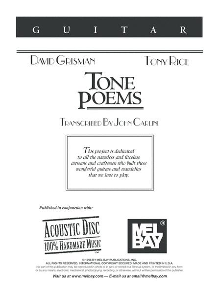 Tone Poems for Guitar