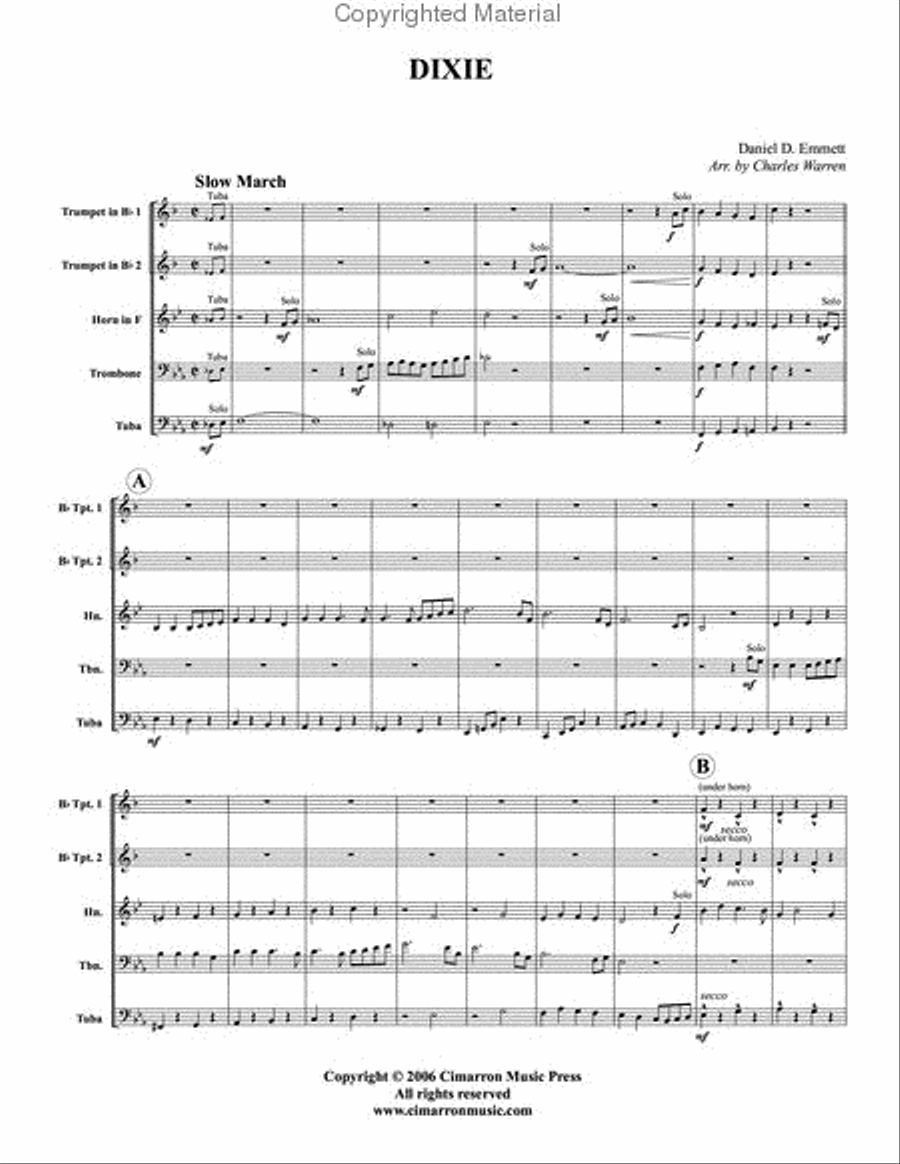 Dixie Brass Quintet scores gallery preview page 2