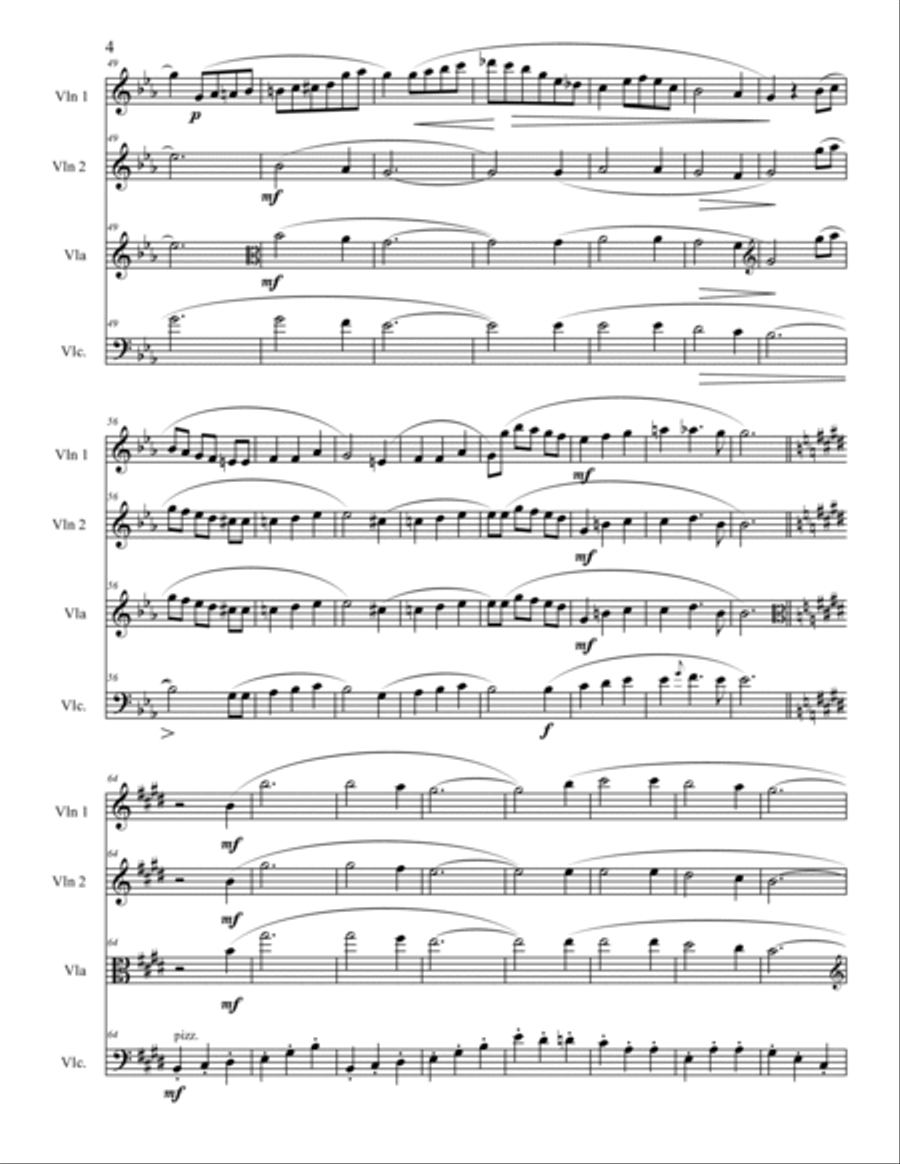 My Wild IRish Rose String Quartet scores gallery preview page 4