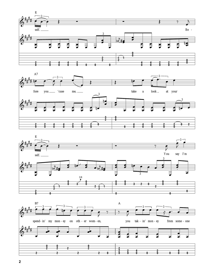 Before You Accuse Me (Take A Look At Yourself) Acoustic Guitar scores gallery preview page 2