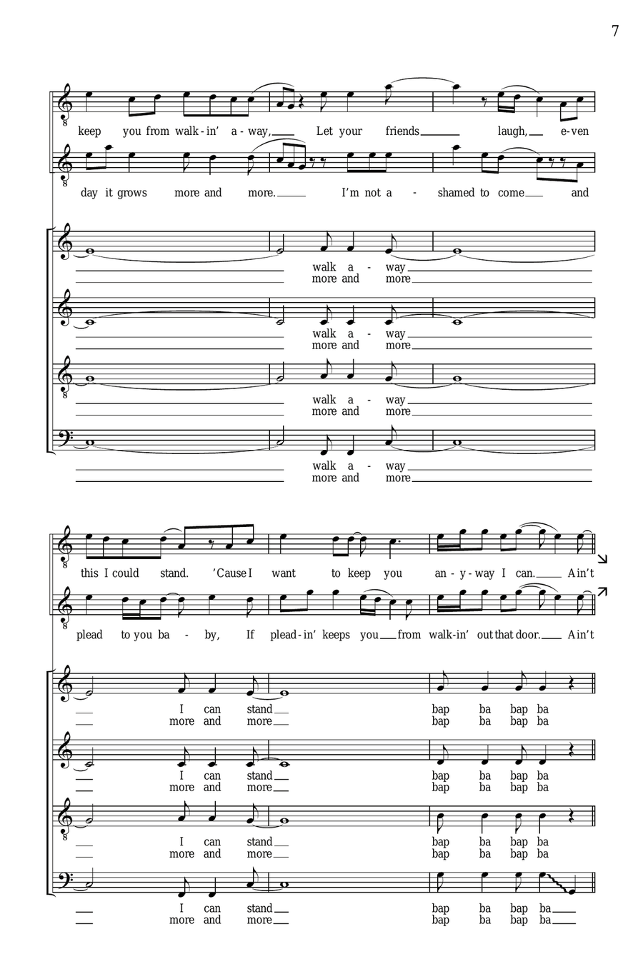 Ain't Too Proud To Beg (arr. Deke Sharon) 4-Part scores gallery preview page 6