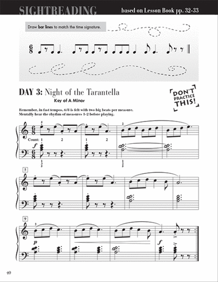 Level 3A – Sightreading Book Piano Method scores gallery preview page 5