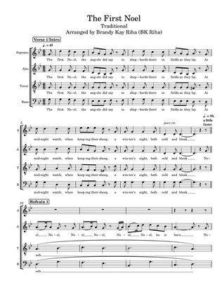 The First Noel (SATB, key of Gm)