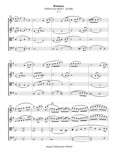 Rachmaninoff: Romance for String Quartet image number null