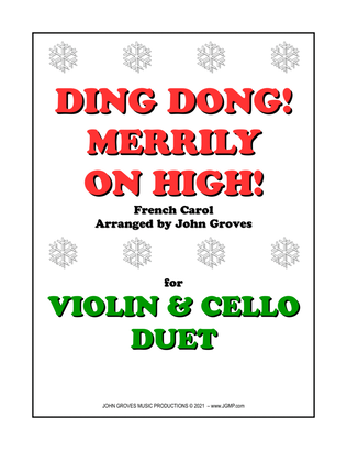 Book cover for Ding Dong! Merrily on High! - Violin & Cello Duet