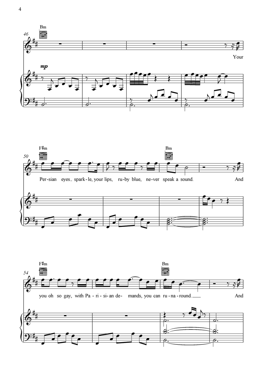 Sebastian Piano, Vocal scores gallery preview page 5